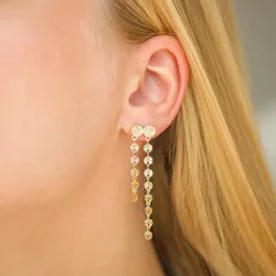 pitkät korvarenkaat  kullattu messinki - Eliné