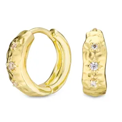 zirkoni rengas  kullattu messinki - Eliné