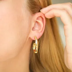 rengaskorvakorut  kullattu messinki - Eliné