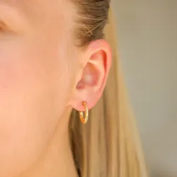 14 mm rengaskorvakorut  kullattu messinki - Eliné