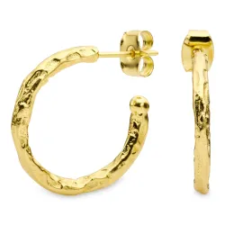 20 mm rengaskorvakorut  kullattu messinki - Eliné