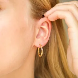 20 mm rengaskorvakorut  kullattu messinki - Eliné