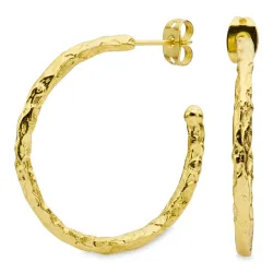 30 mm rengaskorvakorut  kullattu messinki - Eliné