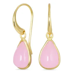 pisara ruusunvärinen kristalli korvarenkaat  kullattu messinki