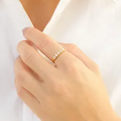 zirkoni sormus kullattu messinki - Eliné