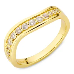 zirkoni sormus kullattu messinki - Eliné