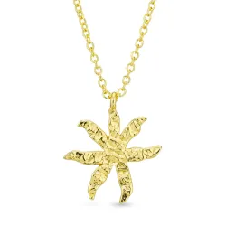 kukka kaulaketju kullattu messinki - Eliné