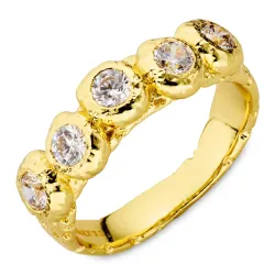 zirkoni sormus kullattu messinki - Eliné