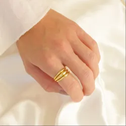 sormus kullattu messinki - Eliné