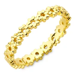 kukka sormus kullattu messinki - Eliné