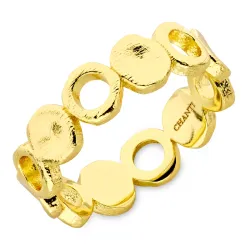 pyöreä sormus kullattu messinki - Eliné