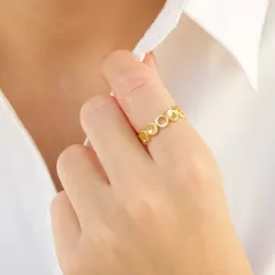 pyöreä sormus kullattu messinki - Eliné