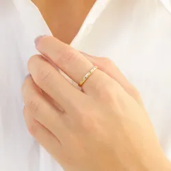 zirkoni sormus kullattu messinki - Eliné