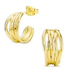 rengaskorvakorut  kullattu messinki - Eliné