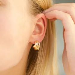 rengaskorvakorut  kullattu messinki - Eliné