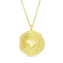 sydän kaulaketju kullattu messinki - Eliné