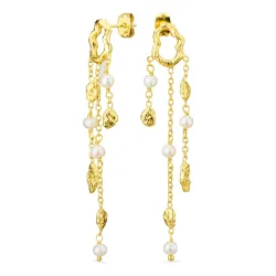 helmi ketjukorvakorut  kullattu messinki - Eliné