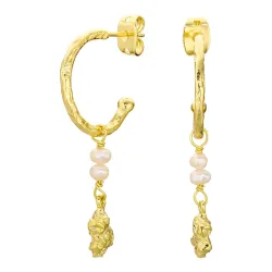 helmi rengaskorvakorut  kullattu messinki - Eliné