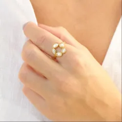 helmi sormus kullattu messinki - Eliné