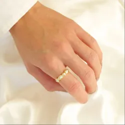 helmi sormus kullattu messinki - Eliné