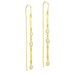 pitkät ketjukorvakorut  kullattu messinki - Eliné