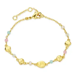 monivärinen rannekoru kullattu messinki - Eliné