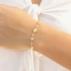 monivärinen rannekoru kullattu messinki - Eliné