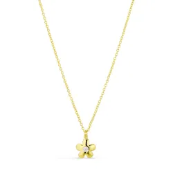 kukka kaulaketju kullattu messinki - Eliné