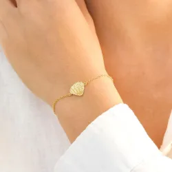 simpukka rannekoru kullattu messinki - Eliné