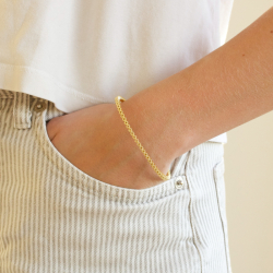 kukka rannekoru kullattu messinki - Eliné