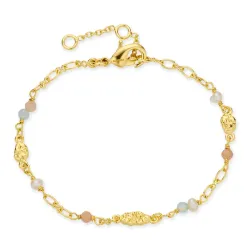 monivärinen rannekoru kullattu messinki - Eliné