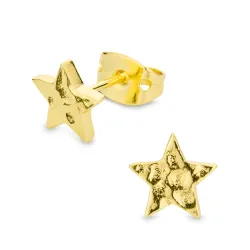 tähti korvarenkaat  kullattu messinki - Eliné