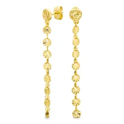 pitkät korvarenkaat  kullattu messinki - Eliné