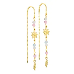 pitkät tähti ketjukorvakorut  kullattu messinki - Eliné