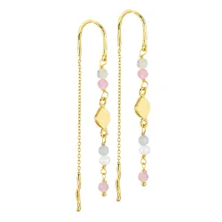 pitkät ketjukorvakorut  kullattu messinki - Eliné