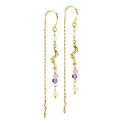 pitkät ketjukorvakorut  kullattu messinki - Eliné