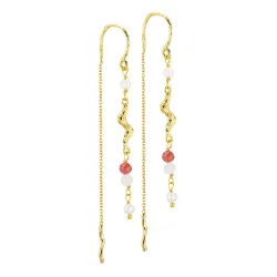 pitkät ketjukorvakorut  kullattu messinki - Eliné