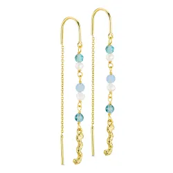 pitkät ketjukorvakorut  kullattu messinki - Eliné