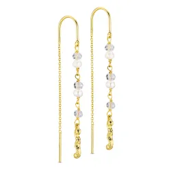 pitkät ketjukorvakorut  kullattu messinki - Eliné