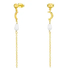 helmi ketjukorvakorut  kullattu messinki - Eliné