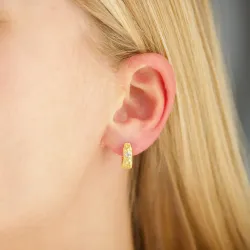 12 mm zirkoni rengas  kullattu messinki - Eliné
