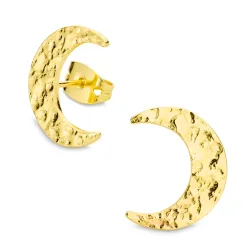 kuu nappikorvakorut  kullattu messinki - Eliné