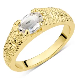 kirkas quartz sormus kullattu messinki - Eliné