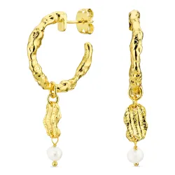 helmi rengaskorvakorut  kullattu messinki - Eliné