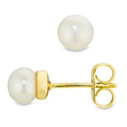 5 mm helmi nappikorvakorut  kullattu messinki - Eliné