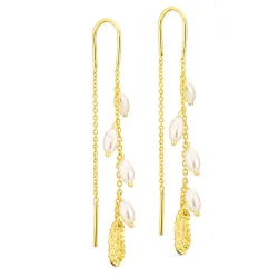 helmi ketjukorvakorut  kullattu messinki - Eliné