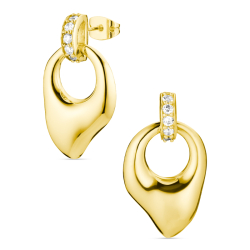 zirkoni korvarenkaat  kullattu messinki - Eliné