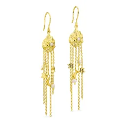 helmi ketjukorvakorut  kullattu messinki - Eliné