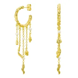 helmi ketjukorvakorut  kullattu messinki - Eliné