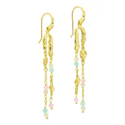 pitkät ketjukorvakorut  kullattu messinki - Eliné